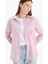 Relax Fit Baskılı Flamlı Pamuk Çizgili Uzun Kollu Gömlek Tunik C8854AX25SM 1