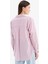 Relax Fit Baskılı Flamlı Pamuk Çizgili Uzun Kollu Gömlek Tunik C8854AX25SM 7