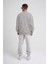 Unisex Biskilet Yaka Üç Iplik Sweatshirt - Gri 3