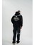 Unisex Uzun Kol Bisiklet Yaka Yıkamalı Sweatshirt - Siyah 4