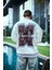 Uzun Kol Bisiklet Yaka Ön ve Arka Baskılı Sweatshirt - Beyaz 2