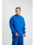 Uzun Kol Bisiklet Yaka Basic Sweatshirt - Mavi 4