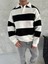 Unisex Üç Iplik Parçalı Yakalı Sweatshirt - Siyah 1