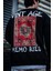 Oversize Bisiklet Yaka Üç Iplik Baskılı Sweatshirt - Siyah 2