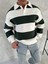 Unisex Üç Iplik Parçalı Yakalı Sweatshirt - Yeşil 2
