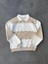Unisex Üç Iplik Parçalı Yakalı Sweatshirt - Bej 1