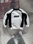 Kışlık Nakış Işlemeli Bisiklet Yaka Parçalı Sweatshirt - Beyaz 4