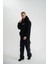 Kapşonlu Double Oversize Dijital Patchli Sweatshirt - Siyah 2