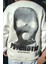 Kışlık Bisiklet Yaka Baskılı Sweatshirt - Beyaz 2