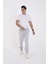 Unisex Kışlık Üç Iplik Lastikli Eşofman Pantolon - Gri 1