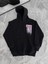 Uzun Kol Kapüşonlu Ön ve Arka Baskılı Sweatshirt - Siyah 5