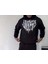 Uzun Kol Kapüşonlu Baskılı Sweatshirt - Siyah 1