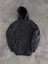 Kapüşonlu Üç Iplik Penye Basic Sweatshirt - Füme 1