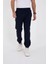 Unisex Kışlık Üç Iplik Lastikli Eşofman Pantolon - Lacivert 2