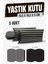 Yastık Kutu Karton Çizgili Hediye Kutusu 13,5X18,5X5 cm 5 Adet SIYAH-T1477 1