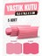 Yastık Kutu Karton Çizgili Hediye Kutusu 13,5X18,5X5 cm 5 Adet Pembe -T1476 1