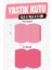 Yastık Kutu Karton Çizgili Hediye Kutusu 13,5X18,5X5 cm 5 Adet Pembe -T1476 3