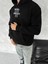Kışlık Üç Iplik Kapüşonlu Sweatshirt - Siyah 1
