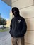 Samuray Kapüşonlu Zıp Fermuarlı Kapüşonlu Sweatshirt - Siyah 5
