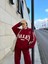Üç Iplik Yakalı Sweat Baggy Pantalonlu Takım - Bordo 3