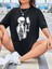 Baskılı Kadın T-Shirt - Siyah 2