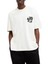 Erkek Baskılı Oversize T-Shirt - Beyaz 1
