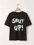 20/1 Penye Compack Baskılı Oversize Bisiklet Yaka M Kısa Kol Yazlık T-Shirt - Siyah 1