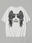 20/1 Penye Compack Dark Angel Baskılı Oversize Kısa Kol Yazlık T-Shirt- Beyaz 3