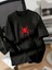 20/1 Penye Compack Spider Baskılı Oversize Unisex Kısa Kol Yazlık T-Shirt - Siyah 1