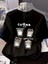 20/1 Penye Compack Baskılı Oversize Bisiklet Yaka Kısa Kol Yazlık T-Shirt - Siyah 1