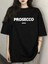 20/1 Penye Compack Baskılı Oversize Kısa Kol Bisiklet Yaka T-Shirt - Siyah 1