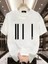 Aıcg Ön Arka Baskılı Bisiklet Yaka Kadın Oversize Bisiklet Yaka T-Shirt - Beyaz 1