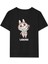 Kız Labubu Çocuk Baskılı T-Shirt - Siyah 1