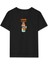 Kız Labubu Çocuk Baskılı T-Shirt - Siyah 1
