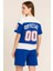 Kadın Dijital 00 Baskılı Şortlu Takım - Mavi 2