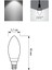 E14 LED Filaman Lamba 2.2W 200LM 2700K Clear 2