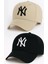 Ny New York Nakış Unisex Beyzbol Bej ve Siyah Şapka Kadın Şapka Erkek Şapka Yazlık Şapka 1