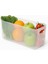 Şeffaf Buzdolabı Düzenleyici Plastik Sepet - 36X16X12 cm Pratik ve Şık Saklama Çözümü Dolap Organizer Çok Amamçlı Raf Dolap Tezgah Düzenleyici 1