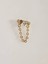 Kalp Zincir Sallantılı Model Kıkırdak Tragus Helix Piercing Gold Altın Renk Küpe 3