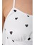 Kalp Baskılı Askılı Mini Pijama Gecelik+Tanga 5