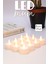 12 Adet LED Mum Tealight Mini Dumansız Pilli Alevli Dekoratif Yapay Mum Işıldak Beyaz 1036-2 2