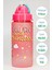 Çocuk Su Matarası Tritan Pipetli Su Şişesi Boyun Askılı Unicorn Okul Suluğu Bpasız 500ML Pembe T0106 2