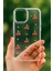 iPhone 16 Kılıf Kiraz Desenli Şeffaf Simli Gümüş Kamera Çıkıntılı Parlak Kapak 2