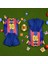Messi Barcelona Çoraplı Bordo Mavi Çocuk Nostalji Halı Saha Forma 1