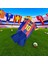 Messi Barcelona Çoraplı Bordo Mavi Çocuk Nostalji Halı Saha Forma 3
