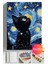 Sayılarla Boyama Seti Numaralı Tuval Fırça Boya Dahil Kasnaklı Set 50X70 cm - Yıldızlı Kedi 1