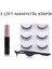 Gerçek Görünümlü 3 Çift Manyetik Kirpik Manyetik Eyeliner Cımbız Seti 2