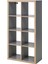 Kallax Raf Ünitesi 77 x 147 cm Gri Ahşap Görünümlü Açık Duvara Sabitlenebilir 1