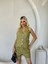 Premium Keten Yeşil Yelek Şort Takım 4