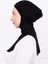 Siyah Ninja Bone Boyunluklu Likralı Sporcu Bonesi Kadın Pratik Tesettür Hijab Başörtü 5